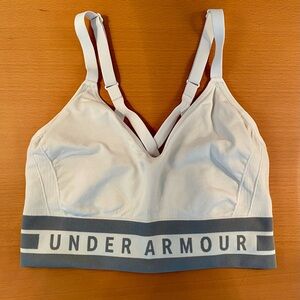 Under Armour Women's White and Gray Sports Bra